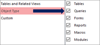 Boîte de dialogue Options de navigation