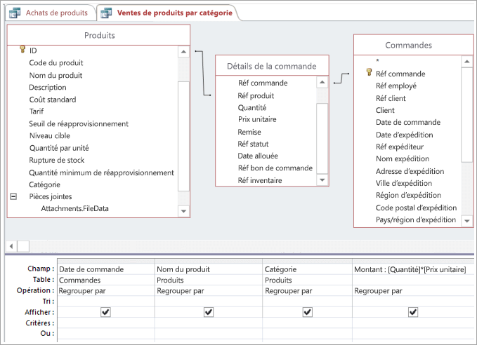 Création des connexions nécessaires avec la table intermédiaire