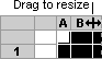 drag to resize