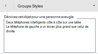 Boîte de dialogue Texte de remplacement dans Word pour Android.