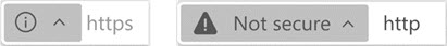 Indicateur pour les sites web qui ne sont pas sécurisés