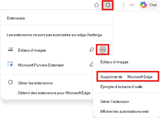 Capture d’écran de La suppression de Microsoft Edge.