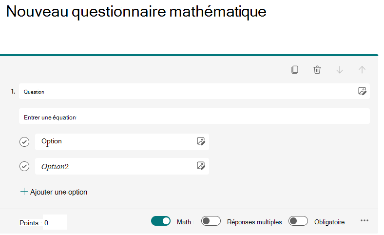 Capture d’écran du commutateur mathématique.