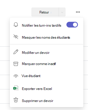 Boîte de dialogue Options