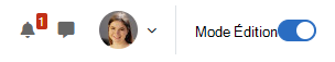 Commutateur de modification du cours Moodle