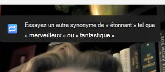 Capture d’écran des recommandations de répétition.
