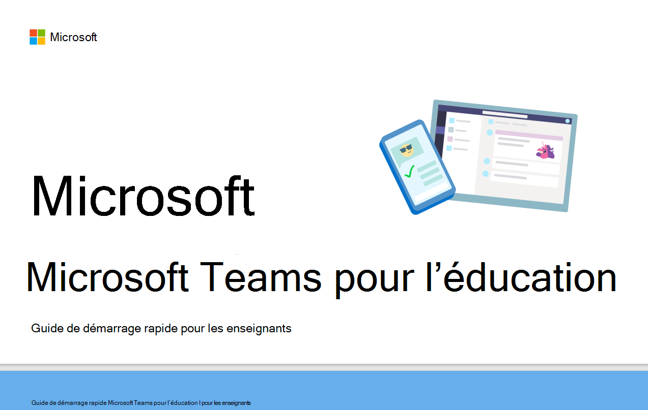 Capture d’écran des équipes pour l’éducation.