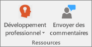 Groupe Ressources dans l’onglet Bloc-notes pour la classe