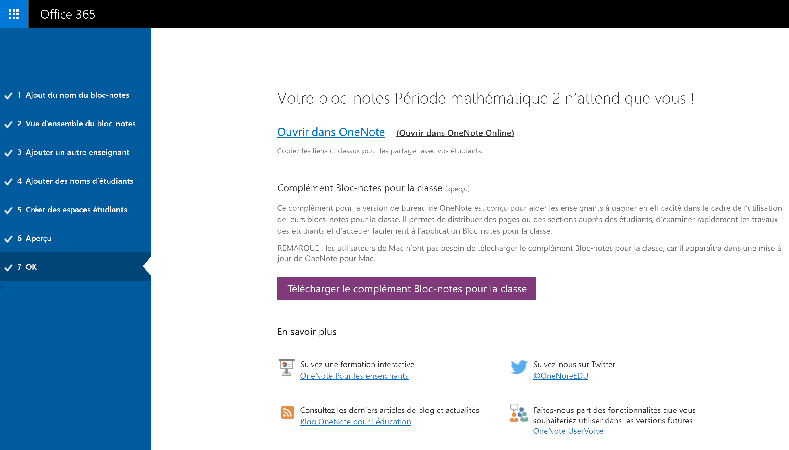 lien du bloc-notes