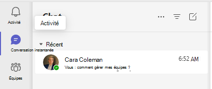 Capture d’écran de la conversation.