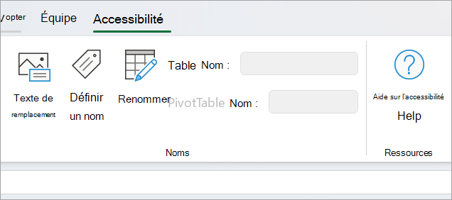 Panneau d’accessibilité