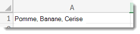 Cellule avec texte délimité