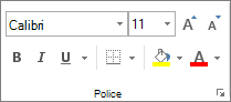 Options du Groupe de polices