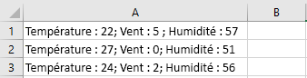 Cellules dans Excel