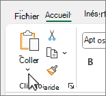 Bouton Coller Flèche vers le bas