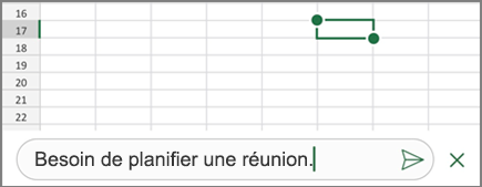 Entrez un commentaire, puis appuyez sur l’icône Publier