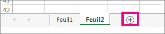 Cliquez sur le bouton Nouvelle feuille
