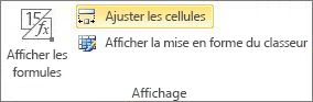 Redimensionner les cellules