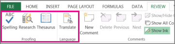 Orthographe, thesauras et options de traduction