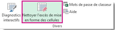 Nettoyer l’excès de mise en forme des cellules