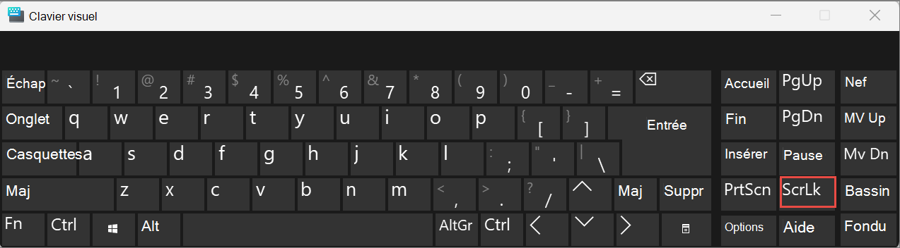 clavier visuel pour Windows 11