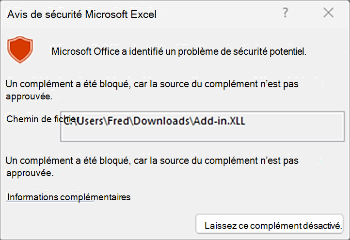 Panneau XLL bloquant