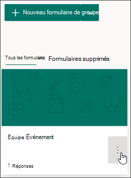 Autres paramètres pour les formulaires de groupe