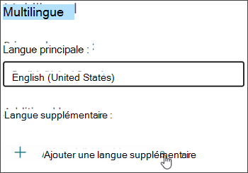 Ajouter une langue