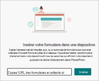 Sélectionnez l’URL du formulaire ou du questionnaire que vous souhaitez insérer