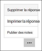 Options Supprimer, imprimer et publier des scores dans Microsoft Forms