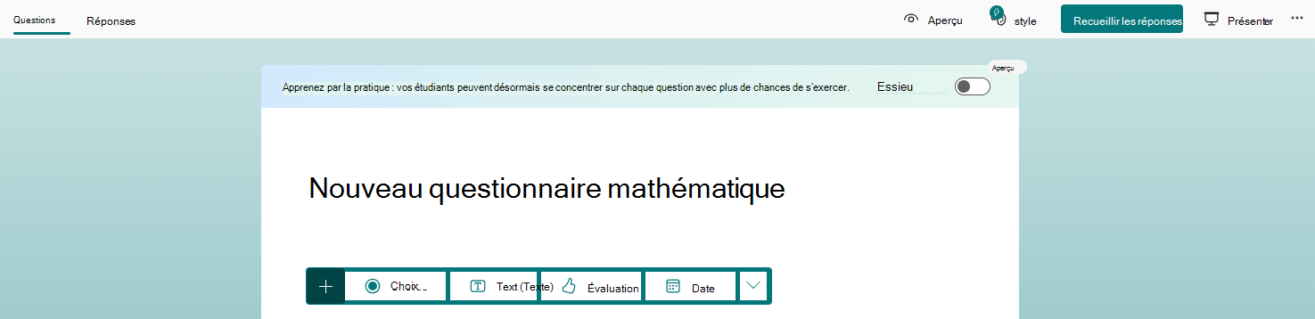 nouveau questionnaire