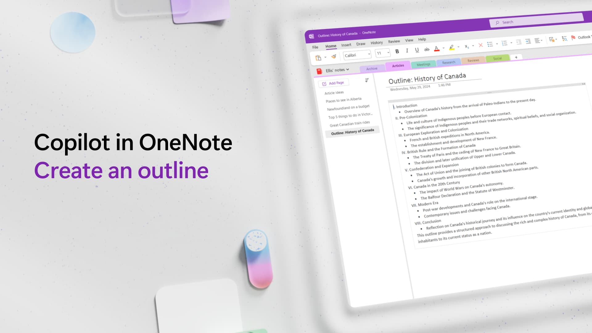 Vidéo : créer un contour avec Copilot dans OneNote
