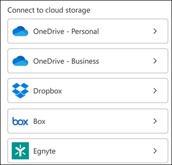 Choisissez votre service cloud.