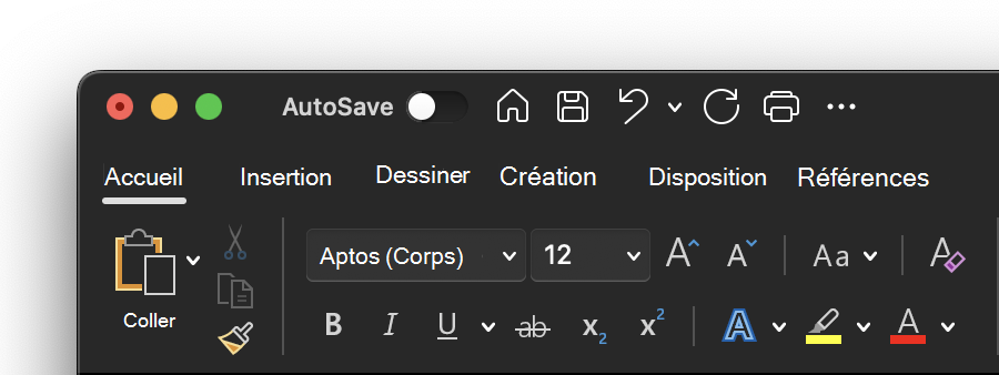 Thème sombre sur Mac