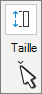 Sur un écran plus petit, le groupe Taille est réduit
