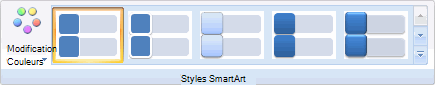 Barre d’outils SmartArt - Liste de blocs verticale