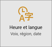 Paramètre d’heure & de langue dans Windows 10