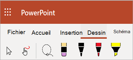 Affiche l’entrée manuscrite, le surligneur et les couleurs