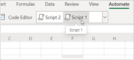 Affiche les scripts Office