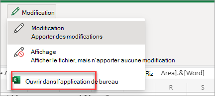 Ouvre l’application dans le bureau
