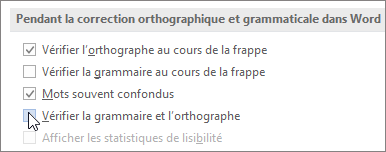 Cases à cocher Grammaire