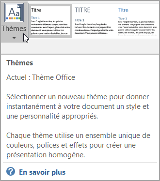 Info-bulle améliorée avec l’option Aide