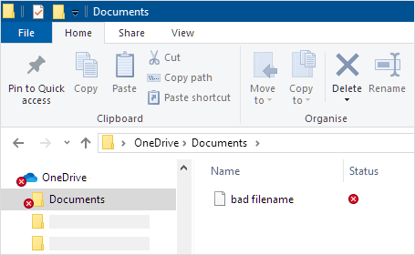 Explorateur de fichiers’erreur de Synchronisation OneDrive