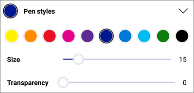 Styles de stylo de balisage PDF OneDrive pour Android