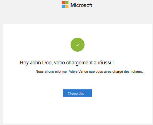 Indiquer que le téléchargement a réussi
