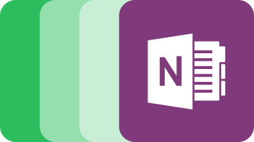 Panneaux de couleur Evernote passant au logo OneNote