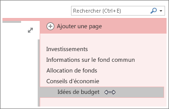 Transformez une page en sous-page ou une sous-page en page.