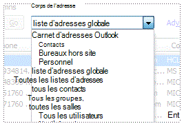 Liste de carnets d’adresses