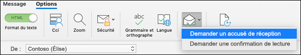 Demander un accusé de réception