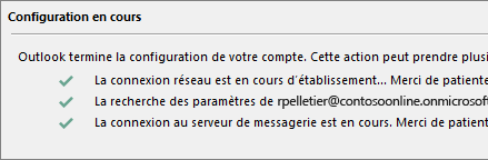 Troisième page de l’Assistant Nouveau compte